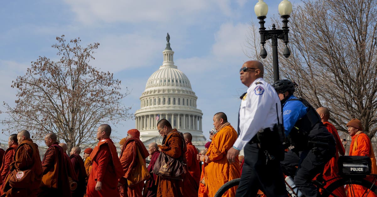Buddhist monks meet members of Congress after 2,300-mile 'Walk for Peace'