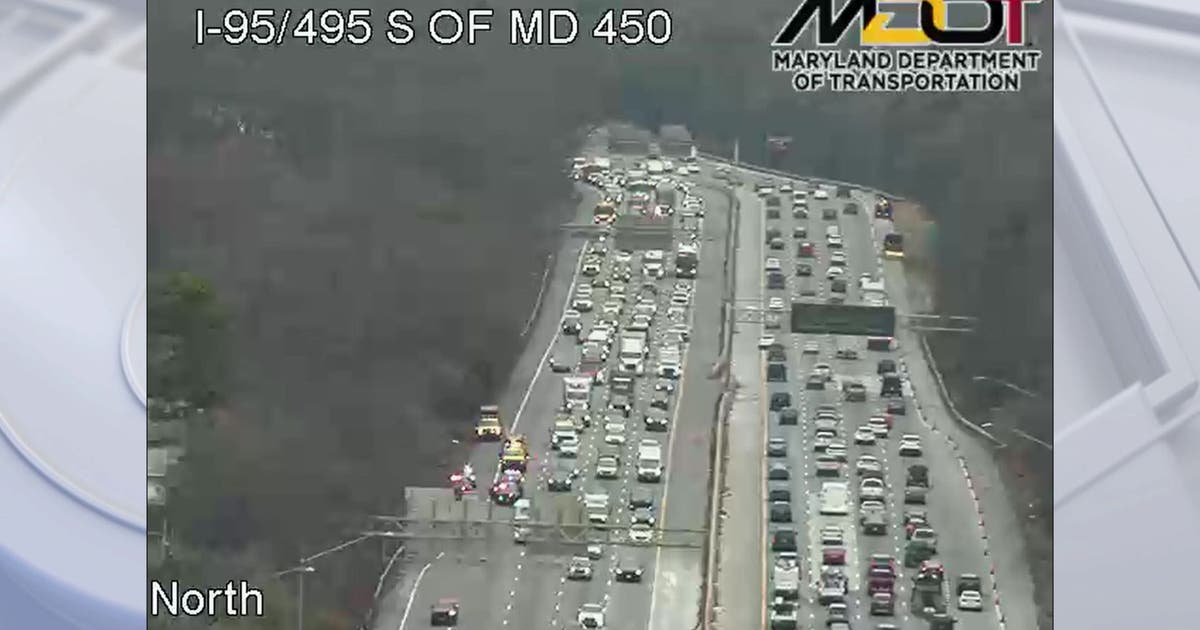 Maryland trooper hospitalized after crash on Capital Beltway