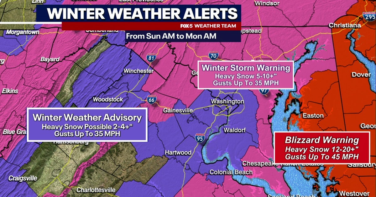 DC Snow Forecast: Winter Weather Advisories, Winter Storm Warnings ...