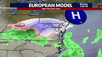 DC weather: Tracking Monday snow chance following warm weekend