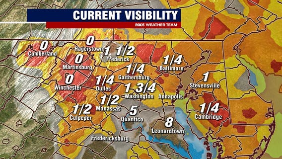 Dense Fog Advisory issued for parts of the DMV Tuesday