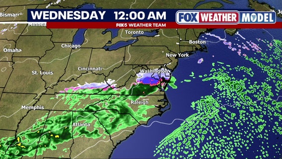 DC weather: Flurries possible Tuesday night into Wednesday