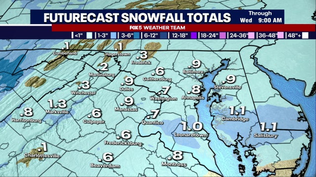 DC snow forecast: Winter weather possible by midweek