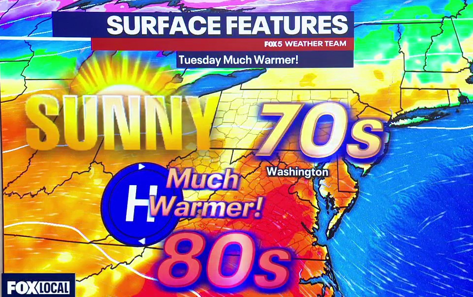 Record warm on the way for DC area this week