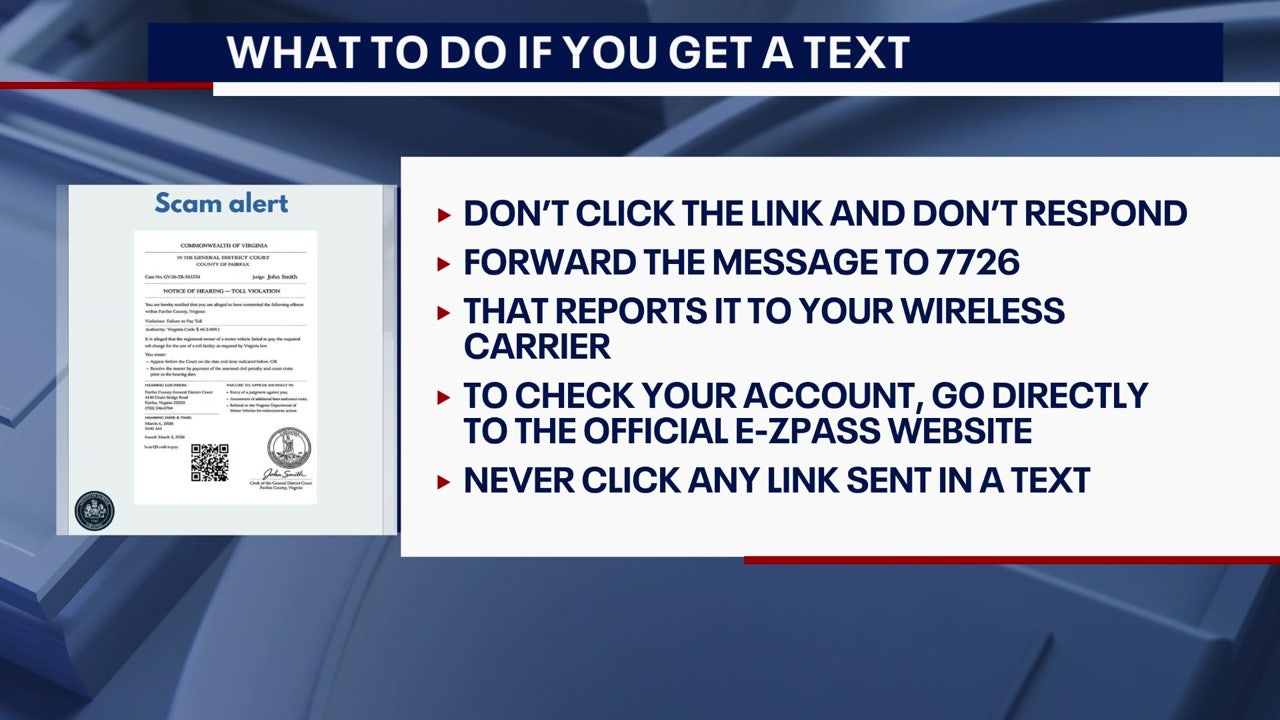 E‑ZPass text message scam targeting drivers in DMV
