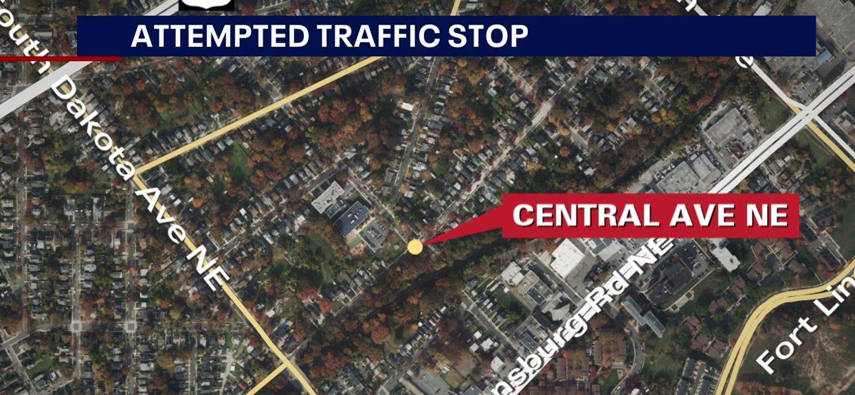 Man climbed onto school roof during police chase in Northeast DC