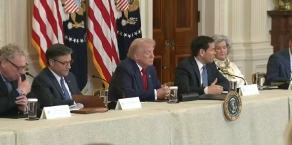 Trump, VIPs participate in 'Saving College Sports Roundtable' at White House