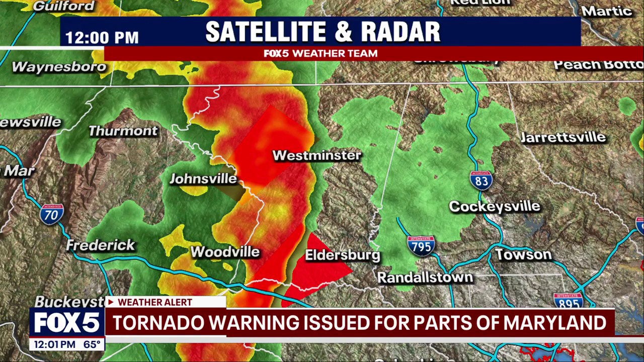 LIVE UPDATES: Tornado Watches, Warnings and Severe Thunderstorm Warnings issued across DC region