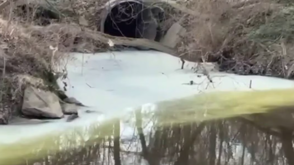 Montgomery County neighbors concerned after white substance pours into Rock Creek