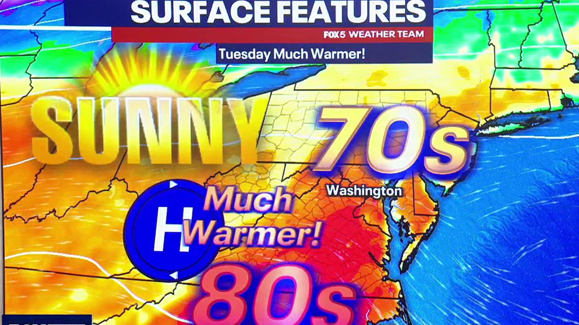 Record warm on the way for DC area this week