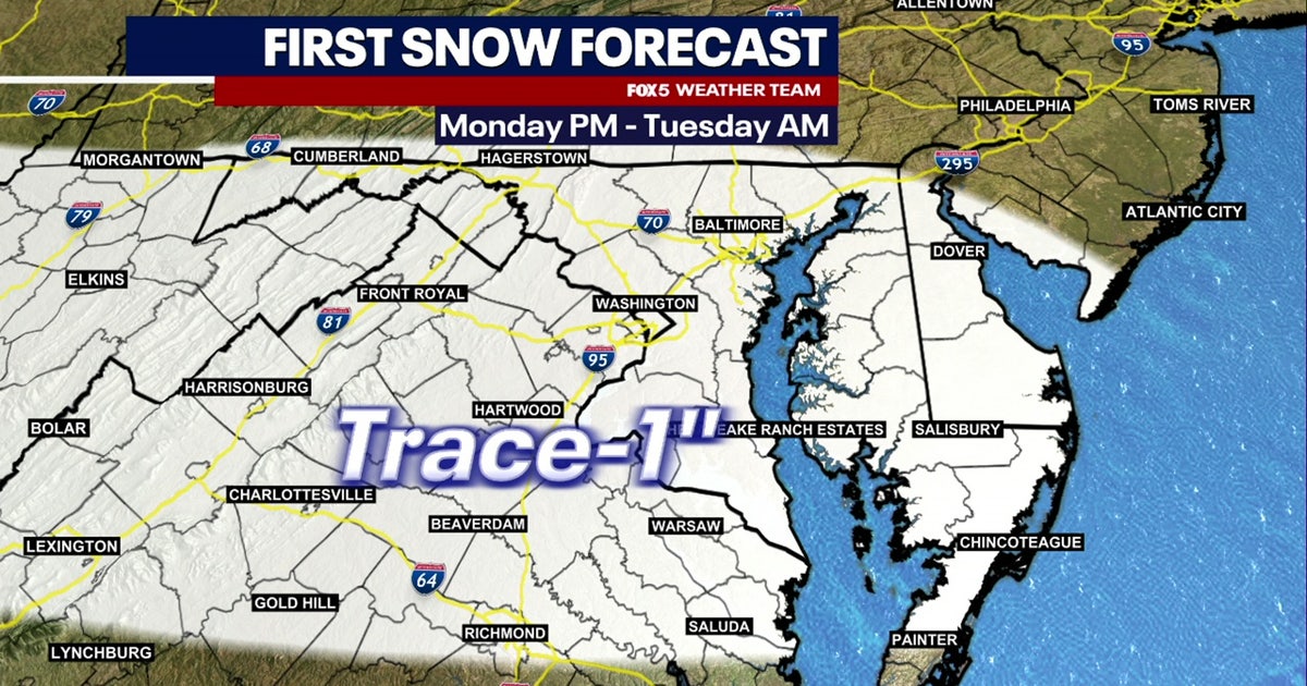 Winter Weather Advisory Monday for Maryland and Virginia with snow and freezing rain expected