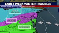 DC weather: Light snow, freezing rain possible this week as temperatures drop