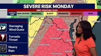 DC Weather: Severe storm threat looms Monday with possible tornadoes