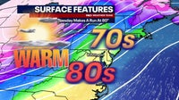 Record warmth possible Tuesday as highs push toward 80 degrees