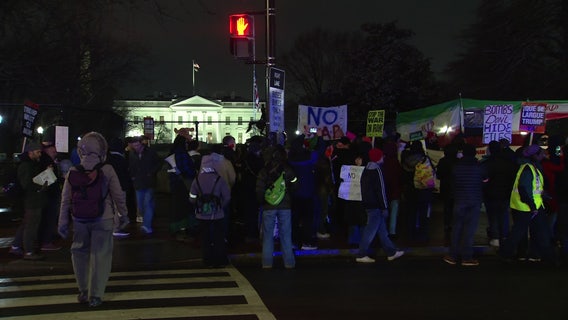 More protests against strikes in Iran as security tightens in DC