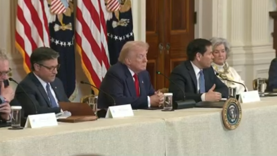 Trump, VIPs participate in 'Saving College Sports Roundtable' at White House