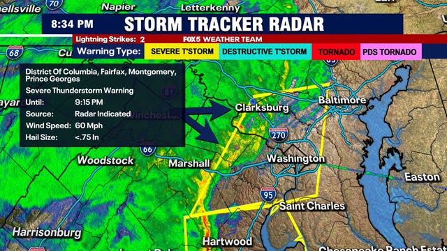 Severe storms trigger tornado warnings, thunderstorm watches and warnings across DMV