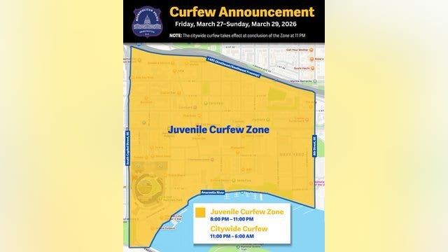 DC sets juvenile curfew zones in Navy Yard, U Street corridor this weekend