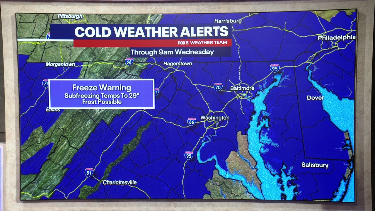 Freeze Warning in effect late Tuesday night into Wednesday morning