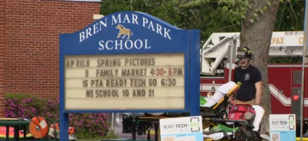 Fire breaks out at Bren Mar Park Elementary School in Fairfax County