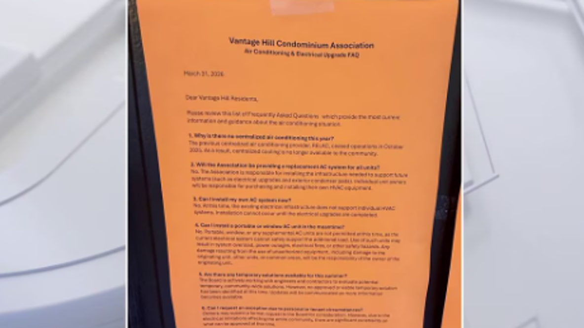 Residents at Reston condominium complex concerned about lack of air conditioning