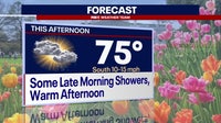 DC weather: Late morning showers Wednesday, highs near 74