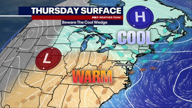 DC weather: Cooler Thursday with fog, drizzle; 80s return Friday