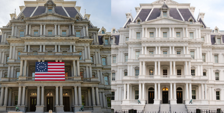 Trump plans to use 'magic' white paint to cover White House office building