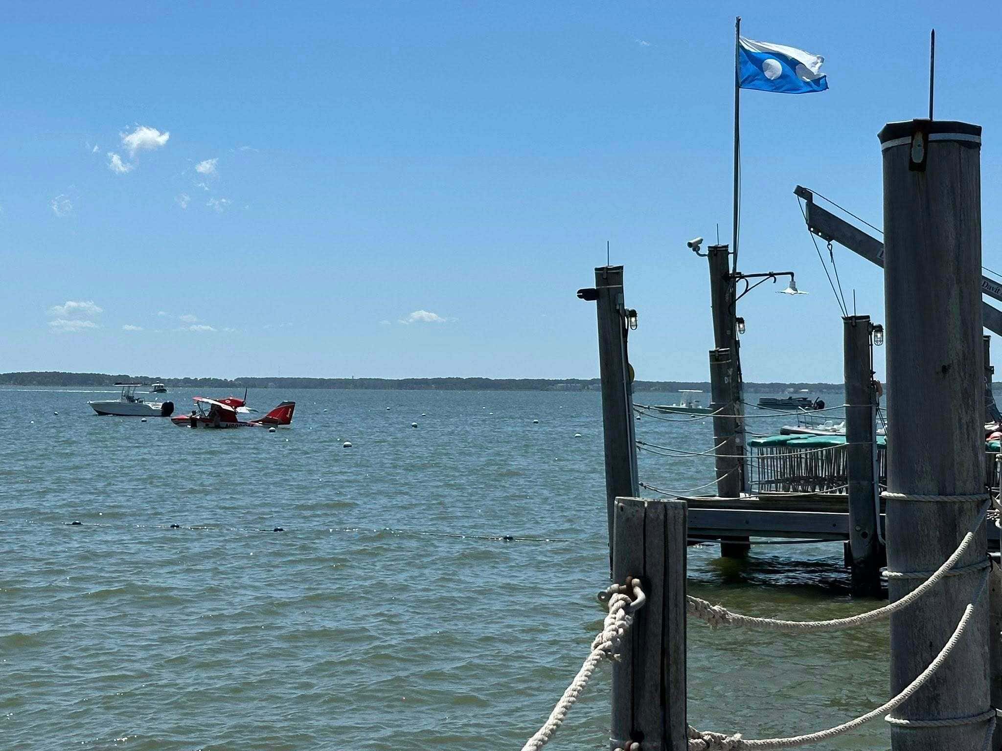 Small aircraft lands in Assawoman Bay after float detaches