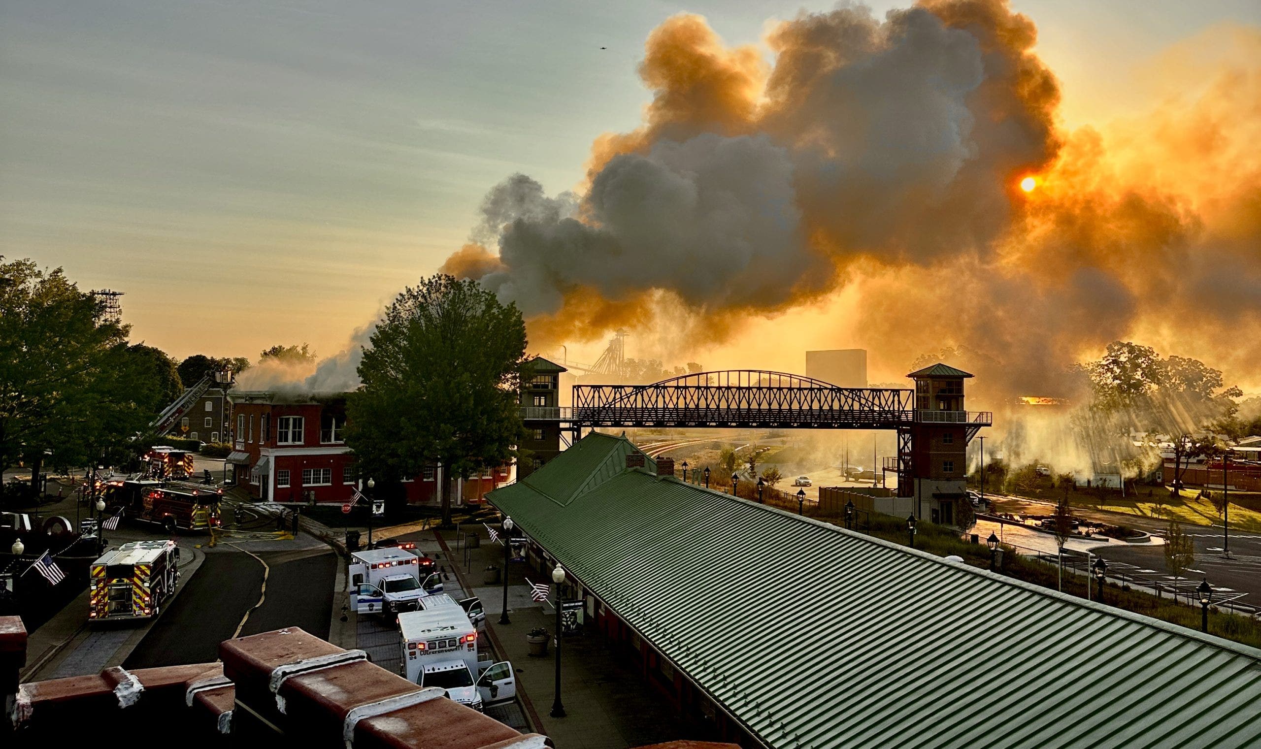 Commercial fire reported near the Train Depot in Culpeper; police ask public to avoid area