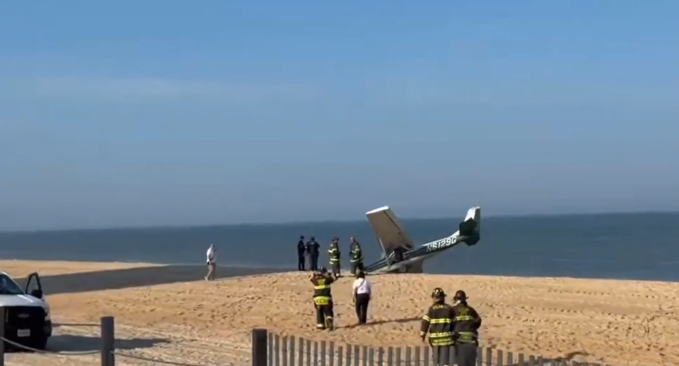 Plane makes emergency landing at Ocean City beach