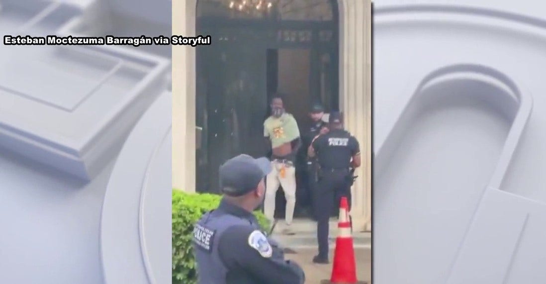 Video captures arrest of alleged armed suspect at Mexican Cultural Institute in DC