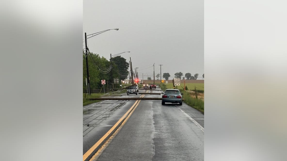 Power poles collapse along Route 85 in Frederick County, causing closures