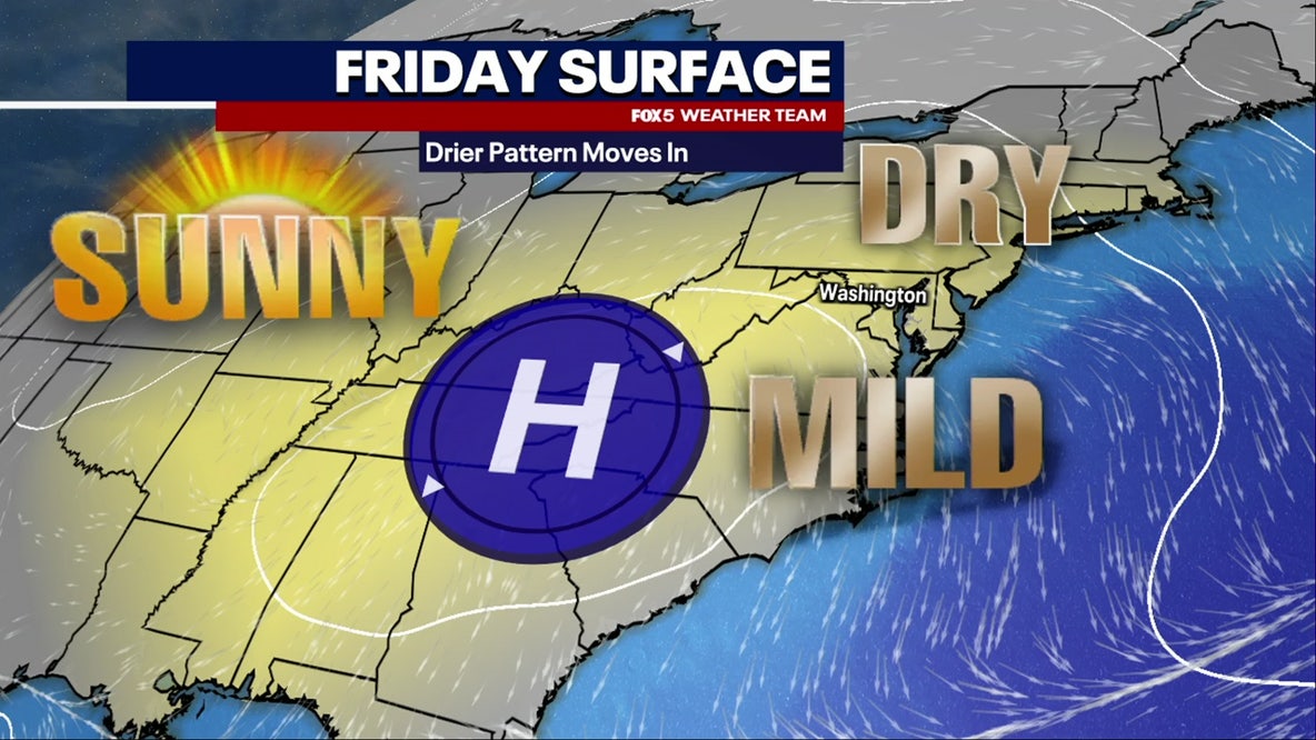 DC weather: Mild, breezy Friday with highs near 71 degrees; mostly dry Mother’s Day morning