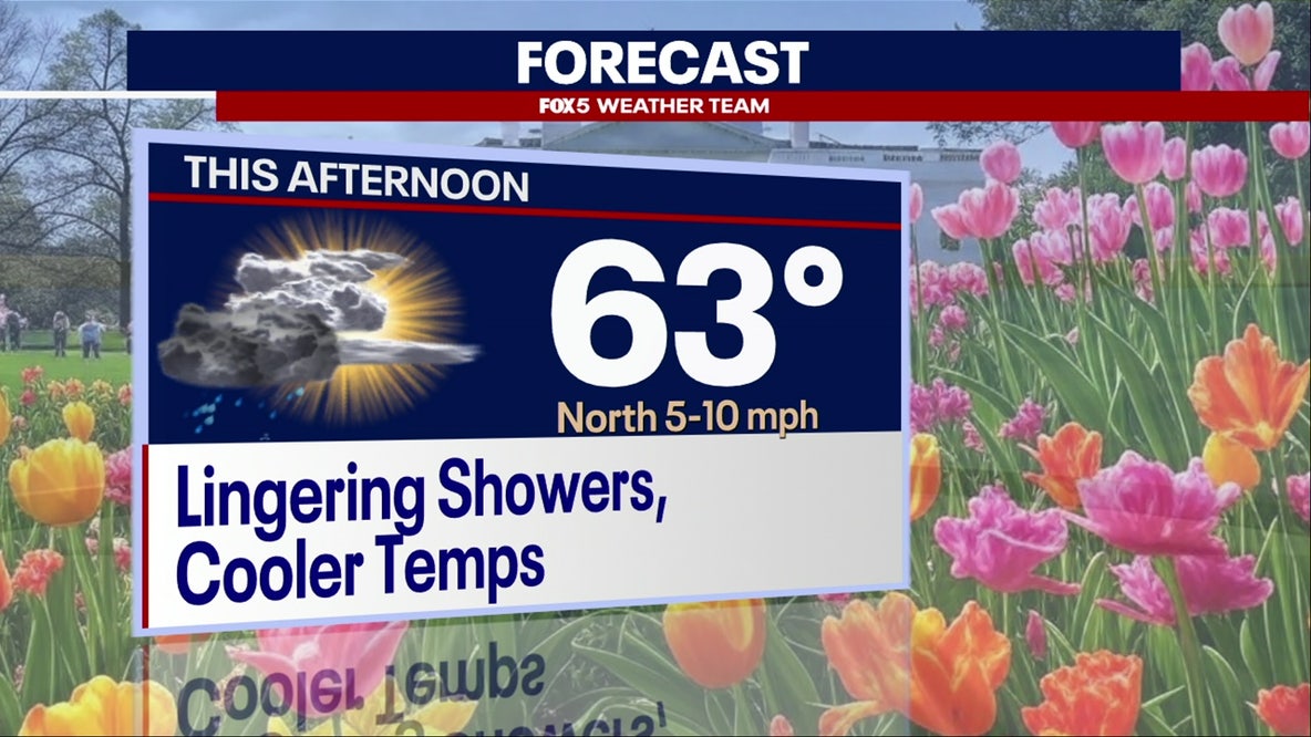 DC weather: Chance of showers, cooler temperatures Monday