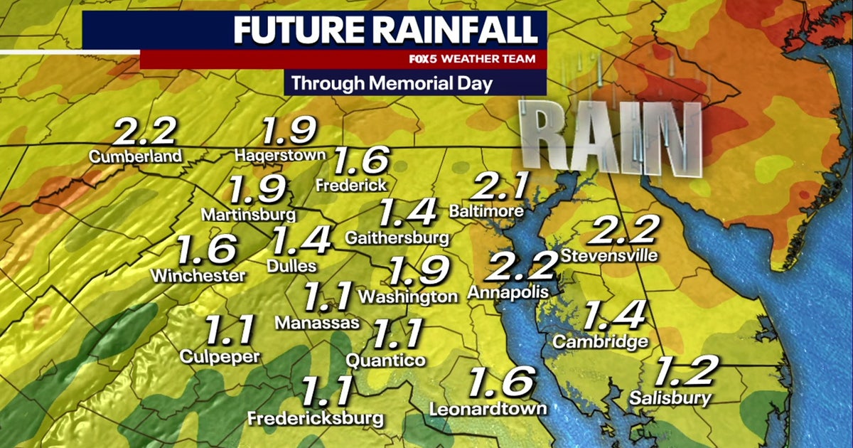 DC weather: Showers Friday as wet Memorial Day weekend moves in