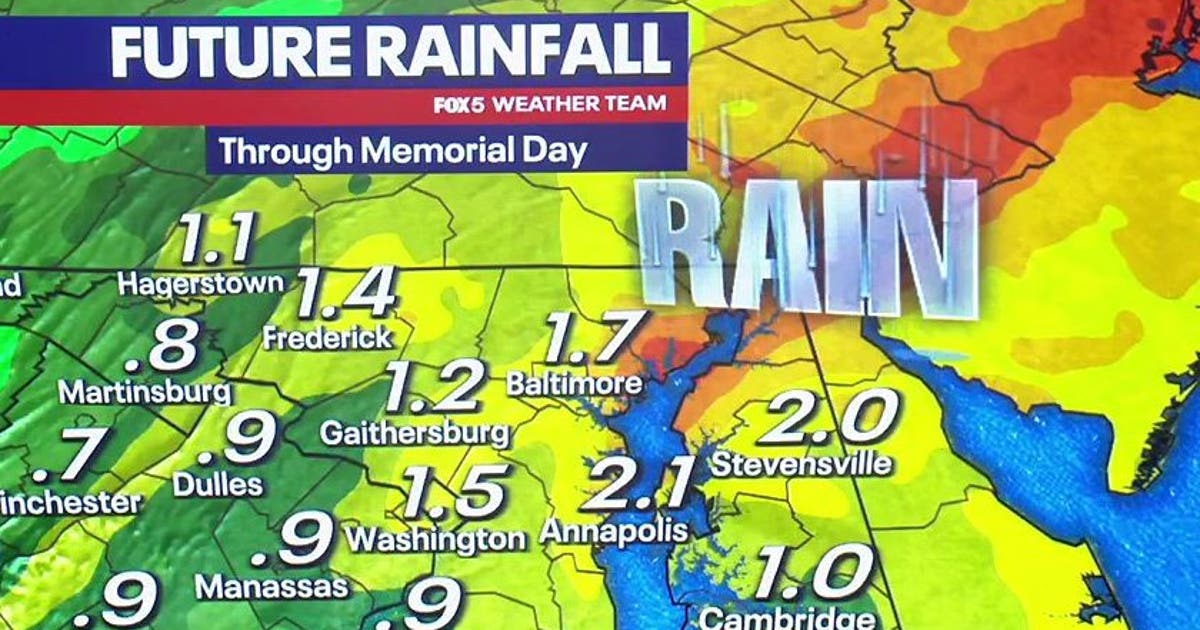 DC weather: Rainy Memorial Day weekend; some sun possible Monday | FOX 5 DC