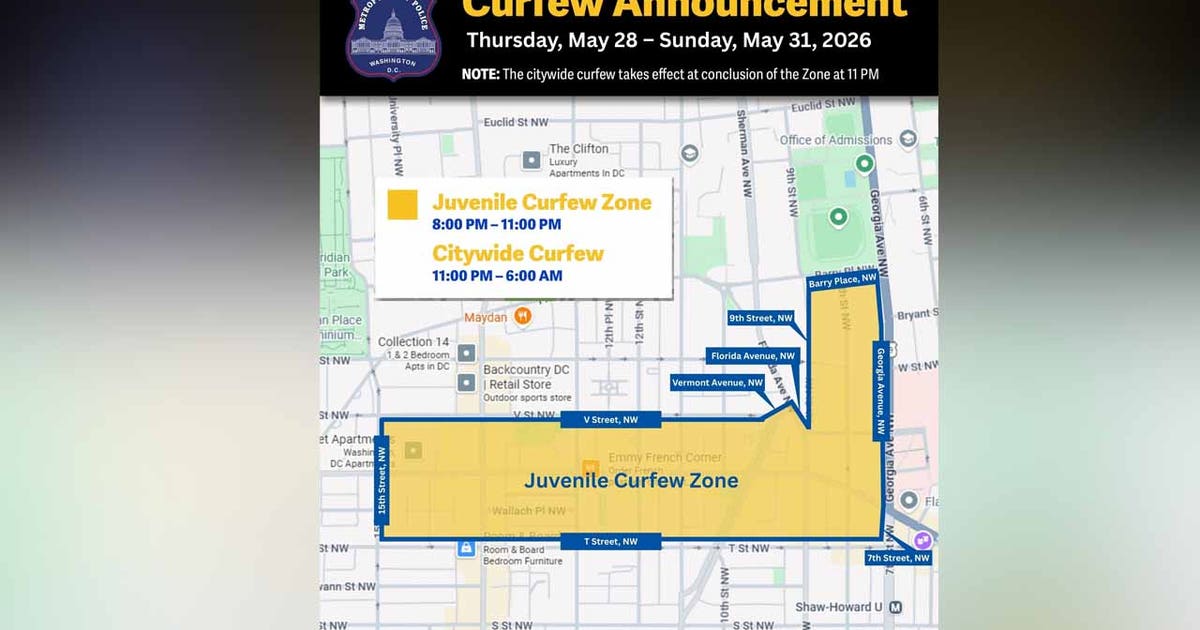 DC police announce U Street Corridor juvenile curfew zone through weekend