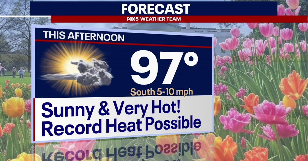 DC weather: Dangerous heat Tuesday with highs near 97 degrees