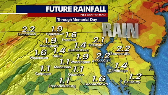 DC weather: Showers Friday as wet Memorial Day weekend moves in