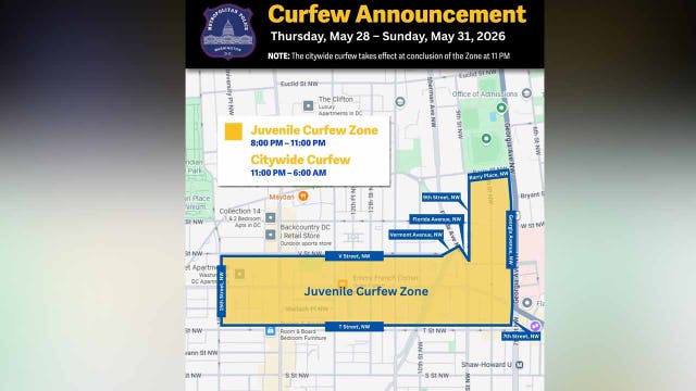 DC police announce U Street Corridor juvenile curfew zone through weekend
