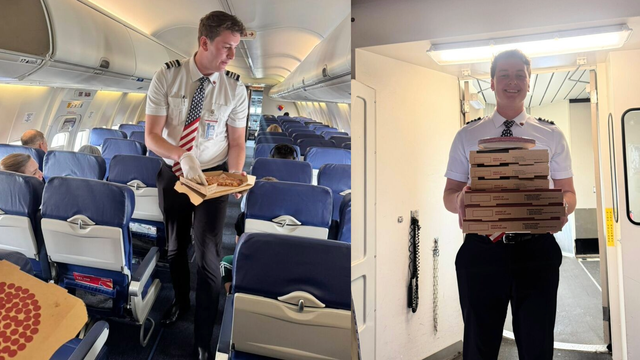 Pilot buys pizza for entire flight during delay at Reagan National