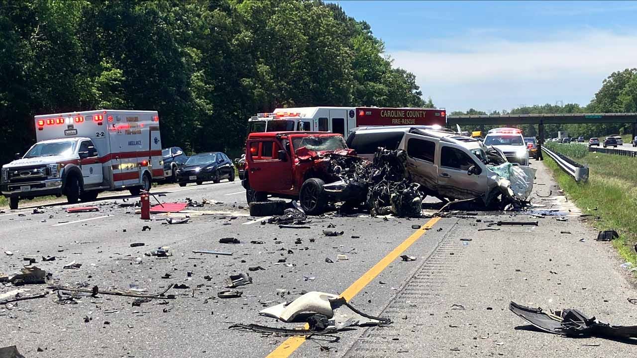 2 killed in wrong-way crash on I-95 in Virginia