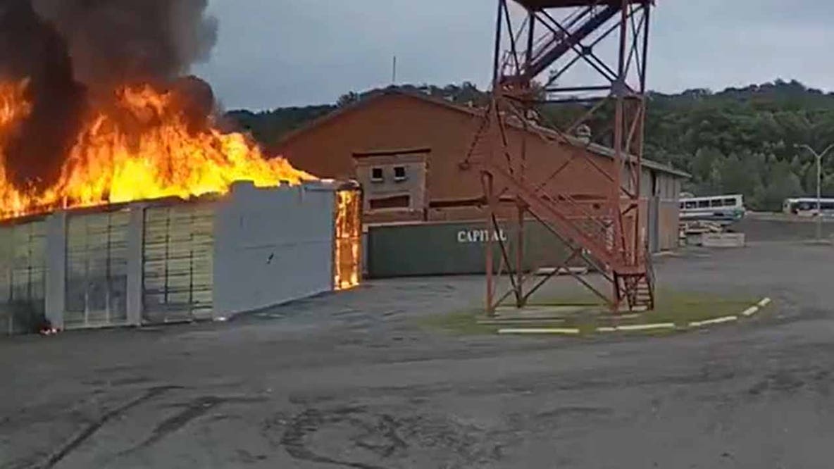 Fairfax County police chief calls search and rescue facility fire arson as suspect search continues