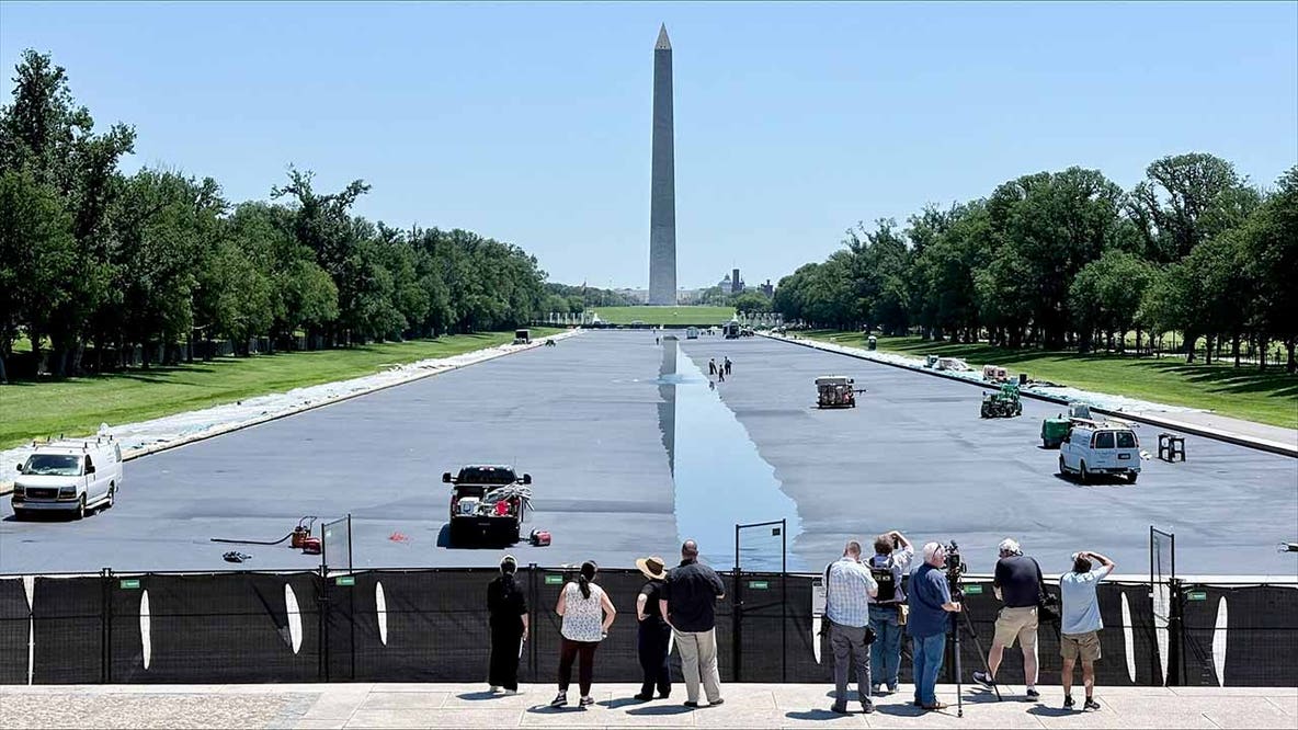 Water begins flowing into Lincoln Memorial Reflecting Pool after renovations