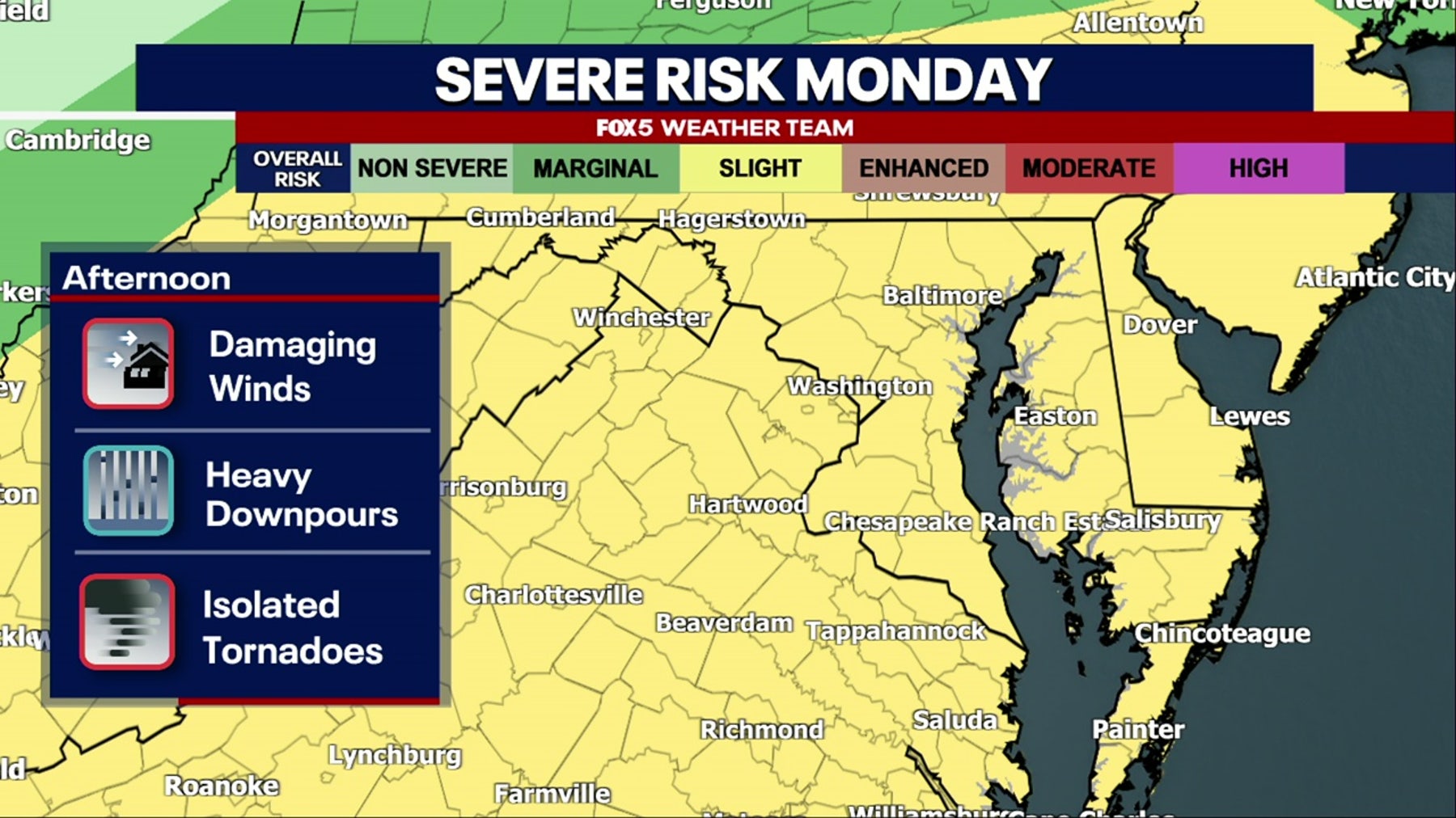 DC weather: Showers and thunderstorms Monday could threaten evening commute