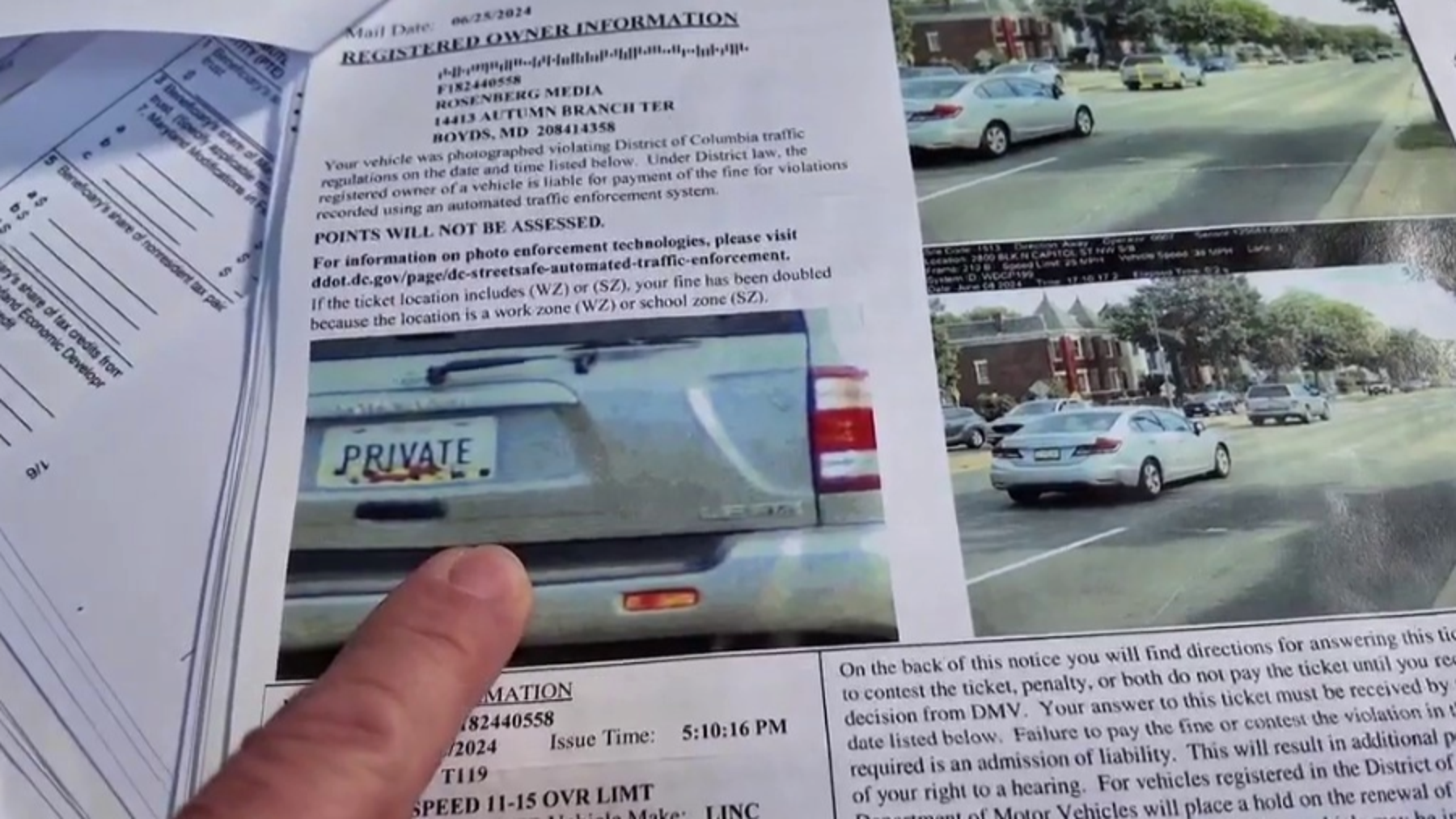 Northern Virginia driver fights citations tied to fake license plate