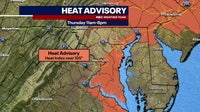DC weather: Heat Advisory Thursday with evening thunderstorms possible
