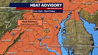 DC weather: Heat advisory in effect as severe storms loom for Friday