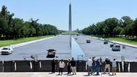 Water begins flowing into Lincoln Memorial Reflecting Pool after renovations